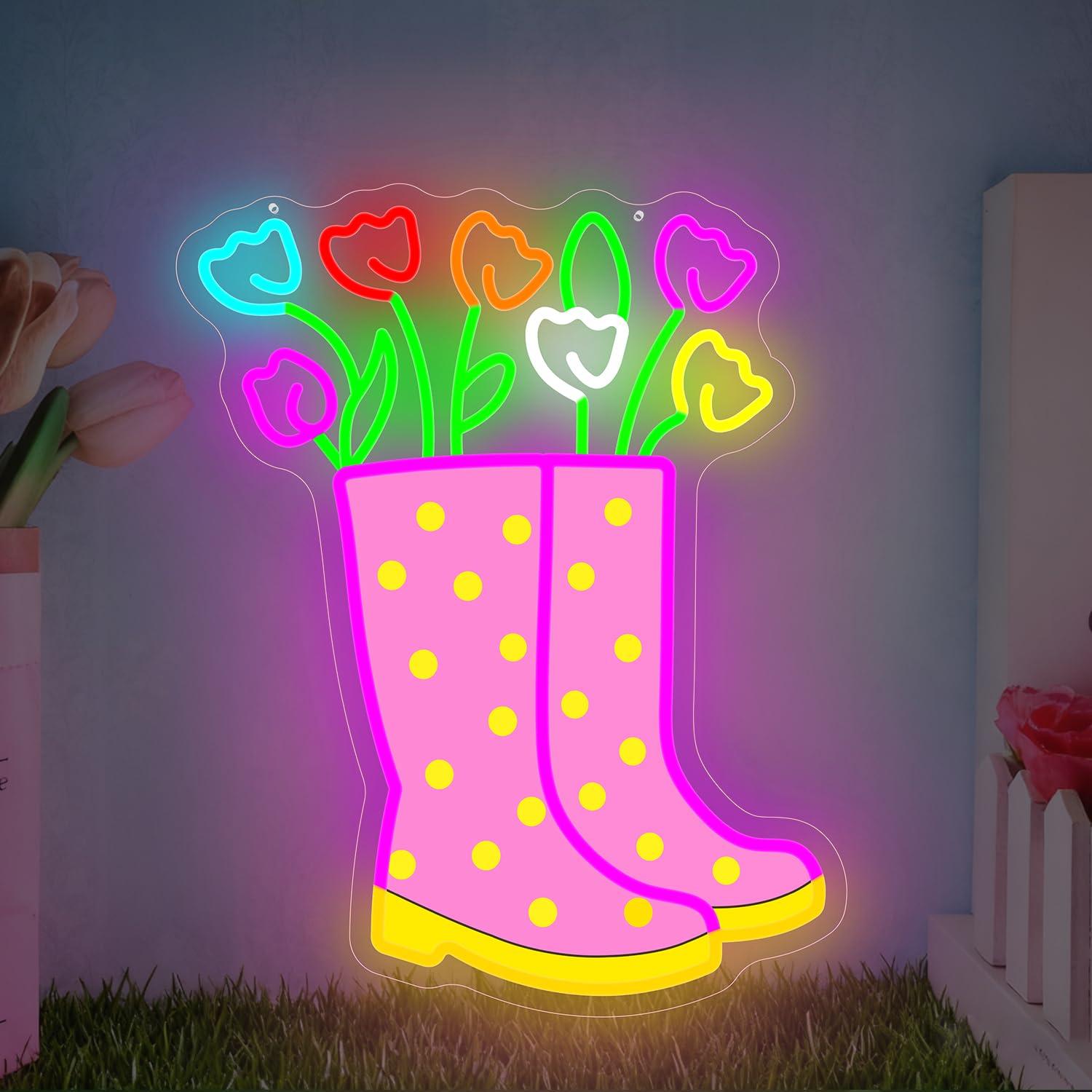 Boots - Lente Tulpen Regenlaarzen Neonreclame USB Dimbare
