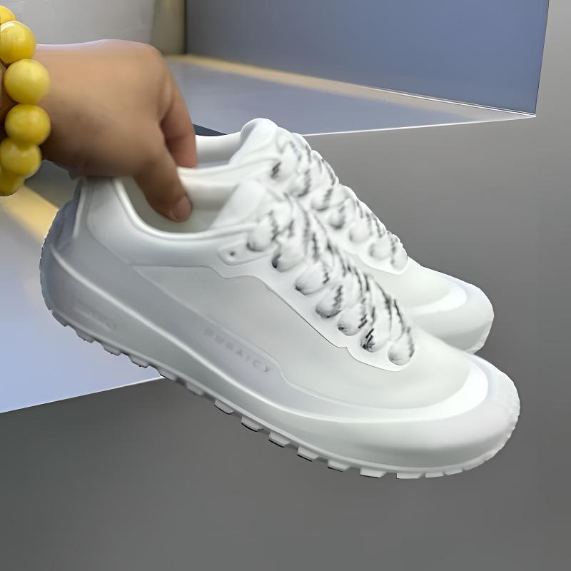 Solid Tone Anti Slip Heren Lag - Knit Fabric Lace Up Sneakers recensie en prijs
